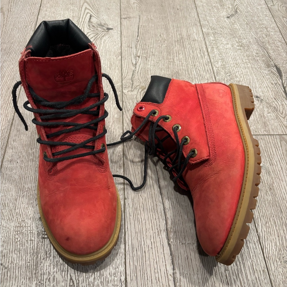 Timberland Red Suede Boots